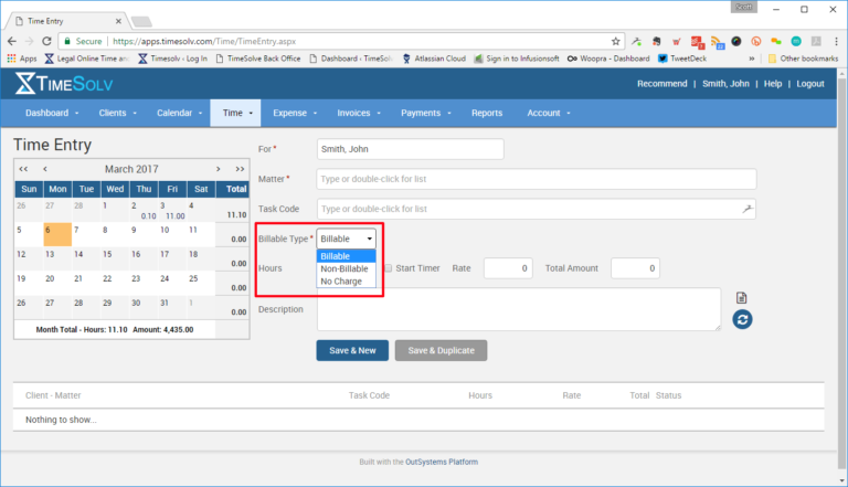 Tip of the Week: Creating billable, non-billable and no charge entries